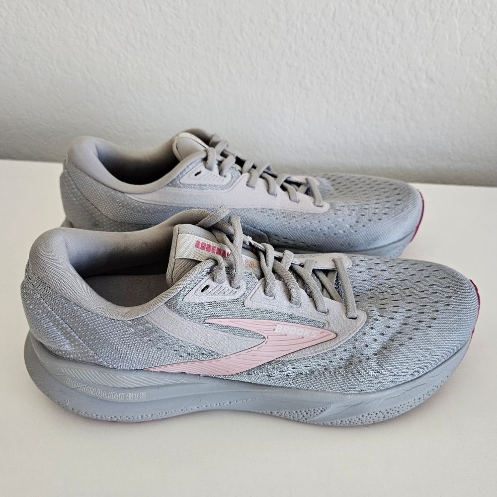 Brooks | Adrenaline GTS 24 Alloy/White/Zephyr Sneakers Shoes Women 10.5 Wide (D) - Picture 3 of 10